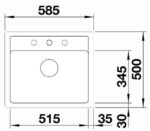 BLANCO LEGRA 6 Silgranit mosogatótálca , 585x500 - Antracit (523332) - Image 3