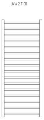 RADECO LIVIA 2 T CR 1200X500 Design egyenes törölköző szárító radiátor 254 WATTOS - Image 3