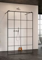 Radaway Modo New Black I Factory Walk-in fekete zuhanyfal 120cm