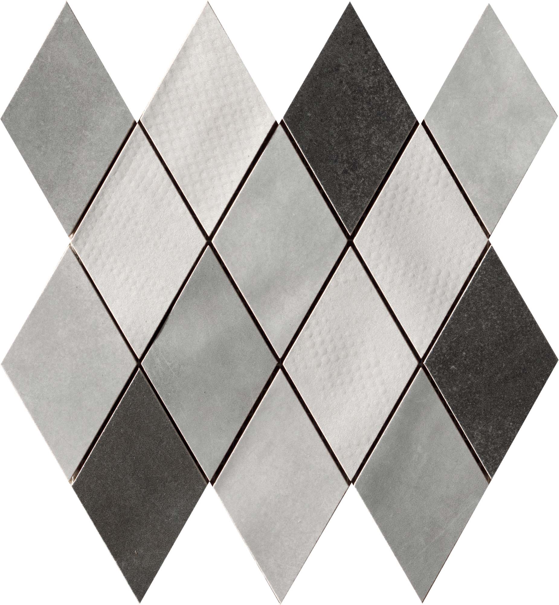 mosaico rombo mix grey Cir Materia Prima Mix Grey Rombo 25X25 cm Mozaik (1069907) - Image 1