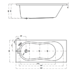 Cersanit Akril Kád Nike Lábbal - 160x70  cm (S301-248) - Image 4