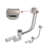 Ravak Kádfeltöltő A Túlfolyónál, Kád Le/Túlfolyószettel 80 cm Click-Clack Rendszerű (X01505) - Image 2