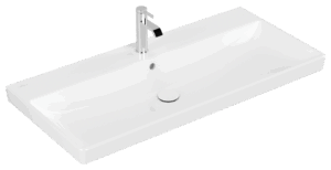 Villeroy & Boch Avento Beépíthető Mosdó, 1000 X 470 X 180 mm, Fehér Alpin, Túlfolyóval, (4156A501)