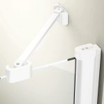 RAVAK CHROME Zuhanyajtó CSD2 110x195 cm - matt fehér - Image 3