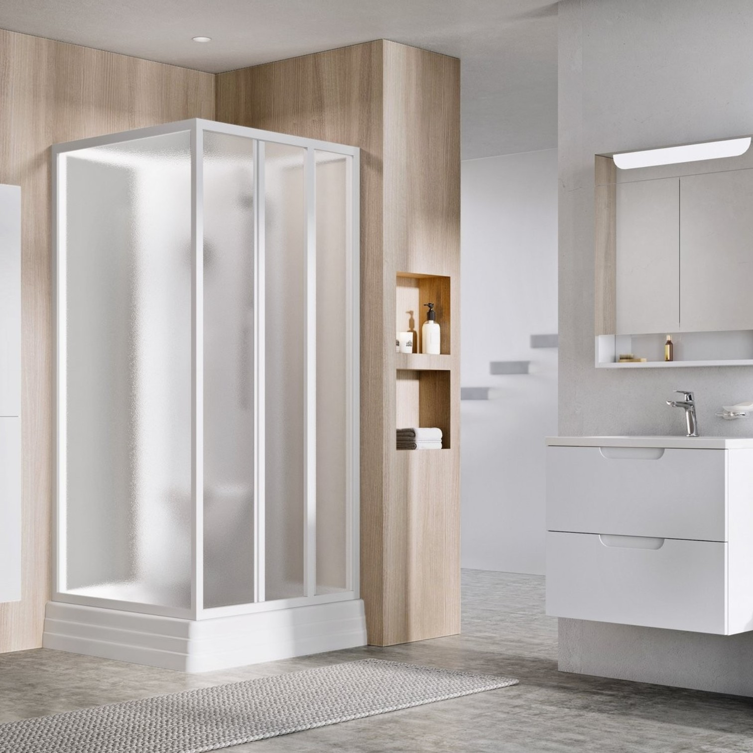 ravak_supernova_asbp3_83644112zg_01 Ravak Supernova Zuhanybox ASBP3 90x90x206,5 cm - Grape üveggel - Image 1