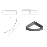 AQUALINE SAMBA sarok szappantartó, fekete (SB209) - Image 2