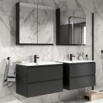 Cersanit Moduo alsószekrény mosdóval 60×38 cm slim – antracit - Image 3