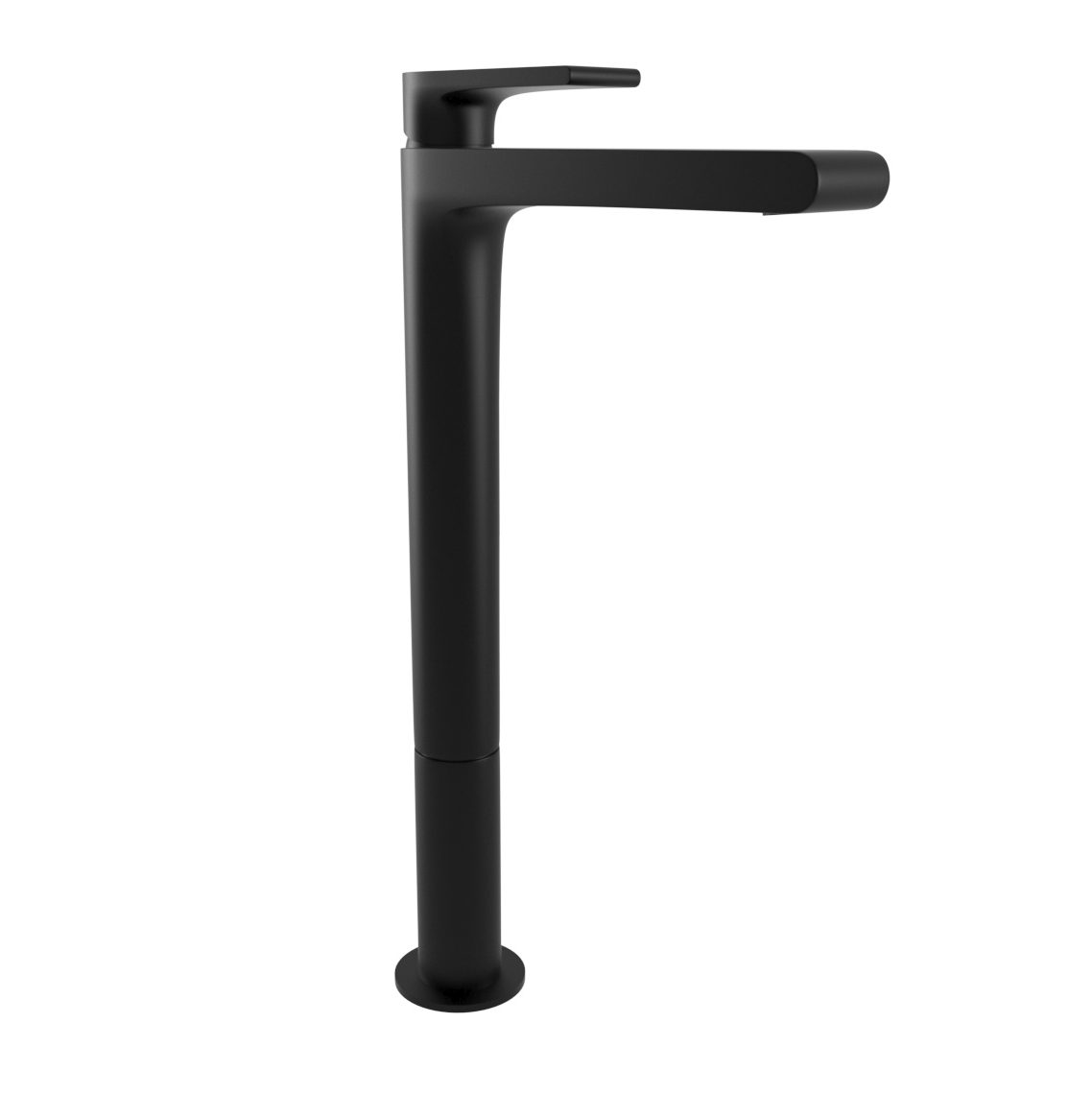 simple6697S-OPBlack SIMPLE Magas Mosdócsaptelep leeresztő nélkül matt fekete színben - Image 1