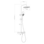 AQUALINE FARRAO zuhanyoszlop, fekete (SL450B) - Image 3