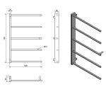 Sapho Slice Törölközőtartó, 520X790Mm, Matt Fekete (Sn883) - Image 4