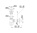 Styron Sty-533 Mosdószifon, 5/4˝, 32Mm-Es,Leeresztővel Mosógépcsatlakozóval (Sty-533-1) - Image 2