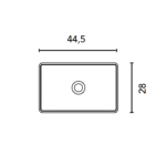 Royo Taos Pultra Tehető, Műmárvány Mosdó 44,5X12X28CM (126290) - Image 2