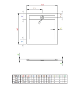 Radaway Teos C lapos szögletes zuhanytálca 80x80 cm - Fehér (HTC8080-04) - Image 3