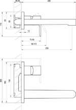 Ravak Puri fali süllyesztett mosdócsaptelep, leeresztő nélkül, PU 019.00 - Image 2