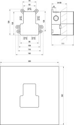 Ravak R-box Vertical O2, alaptest 2-utas süllyesztett csaptelepekhez - Image 2
