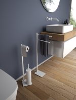 Sapho Trilly Gedy Álló Törölközőtartó, Matt Fehér (Tr3122) - Image 2