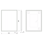 Aqualine Tauri tükör led háttérvilágítással, 60x80cm (tw260) - Image 5