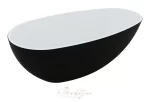 M-acryl Vanilla szabadon álló műmárvány kád 168x86cm - Fekete (12605)