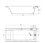 Cersanit Akril Kád Virgo Lábbal - 170x75   cm (S301-045) - Image 4