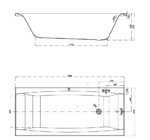 Cersanit Akril Kád Virgo Lábbal - 180x80  cm (S301-103) - Image 3