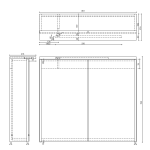 Aqualine Kawa strip tükrösszekrény, led világítással, 80x70x24cm, fehér (wgl80s) - Image 2