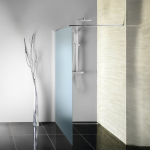 Aqualine Walk-In fix zuhanyfal , matt brick üveggel  - 90x190 cm (WI090)