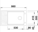 Blanco Elon XL 8 S Silgranit Mosogatótálca, 86x50, Kávé (524879) - Image 2