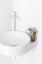 Ravak Yard C 45x45 cm kerámia sarokmosdó - fényes fehér (XJX01245000) - Image 7