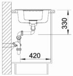 BLANCO ZIA 6S  Silgranit mosogatótálca , 1000X500 - Törtfehér (527207) - Image 6
