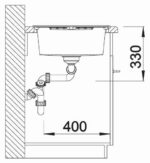 BLANCO ZIA 8S  Silgranit mosogatótálca , 1160X500 - Vulkánszürke (527392) - Image 6