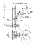Grohe Tempesta  System 250 Keverőcsaptelepes Zuhanyrendszer (26673001) - Image 2