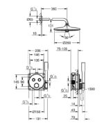 Grohe Grohtherm Smartcontrol Falsík alatti termosztástos zuhanyrendszer Euphoria 260 fejzuhannyal  (34867000) - Image 2