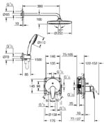 Grohe Bauedge Zuhanyrendszer, Tempesta 250 fejzuhannyal (25290000) - Image 2