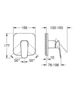 Grohe Cubeo Falon belüli Zuhanycsaptelep (1017770000) - Image 5