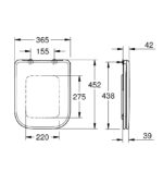 Grohe BauEdge Ceramic WC Ülőke, Fehér 39813000 - Image 5
