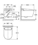 Grohe Sensia Pro Bidé Funkciós Fali WC (36508SH0) - Image 4