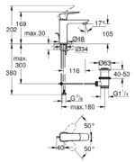 GROHE Cubeo Egykaros mosdócsaptelep 1/2″ M-es méret, húzórudas leeresztőgarnitúrával (1017490000) - Image 4