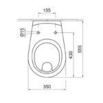 Alföldi Saval 2.0 Laposöblítésű Fali-WC, CleanFlush (7068R001) - Image 3