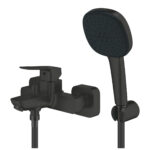 Grohe Cubeo Kádcsaptelep, matt fekete zuhanyszettel (1018142430) - Image 2