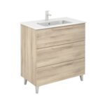 Bannio urban 80-as fürdőszobabútor szett- álló- nature beige színben- Kyra mosdóval (73684-k)