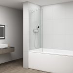 POLYSAN FISA kádparaván, 700x1500mm, matt fehér/transzparent üveg (FS1072-W)