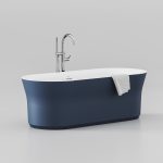 Ravak Ypsilon 1800X800 Deepsea Blue/fehér, Szabadonálló Kád fehér lefolyó (XC00100071)