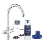 Grohe Blue Pure BauCurve vízszűrős mosogatócsaptelep Kezdőkészlet alapcsomag  (30581000)