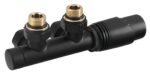 BRUCKNER WICHER csatlakozó készlet termosztáttal, középső bekötéshez, 50mm, matt fekete (600.311.6) - Image 2