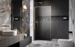 Radaway Modo F II Gold Walk-in arany zuhanyfal﻿﻿﻿﻿ 90x200 cm