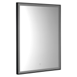 Aqualine corna led tükör, 60x80cm, szenzoros, dimmelhető, matt fekete (cn060)