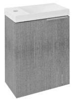Sapho Latus x szekrény small crest balos mosdótartó szekrény, 39,4x50x22cm, ezüst tölgy (LT110-1111) - Image 2