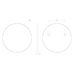 notion kerek, keretes tükör, átm:80cm, matt arany (nt800g) - Image 5