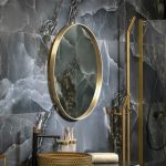 notion kerek, keretes tükör, átm:80cm, matt arany (nt800g)