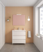 Royo Sansa 100-as fürdőszobabútor lábbal- fényes fényes fehér színben - Image 2